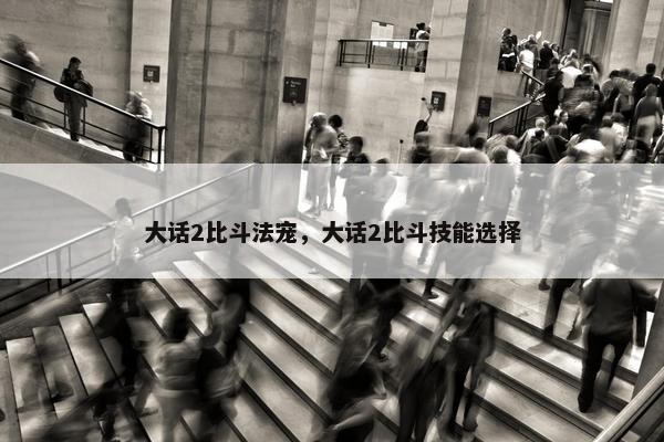 大话2比斗法宠，大话2比斗技能选择