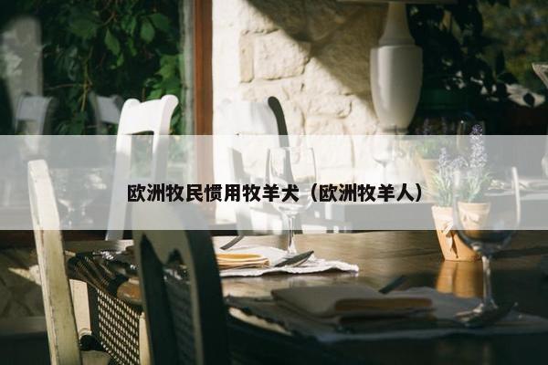 欧洲牧民惯用牧羊犬（欧洲牧羊人）