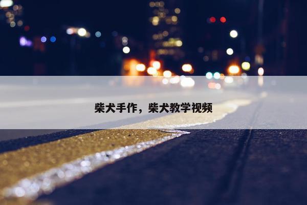 柴犬手作，柴犬教学视频