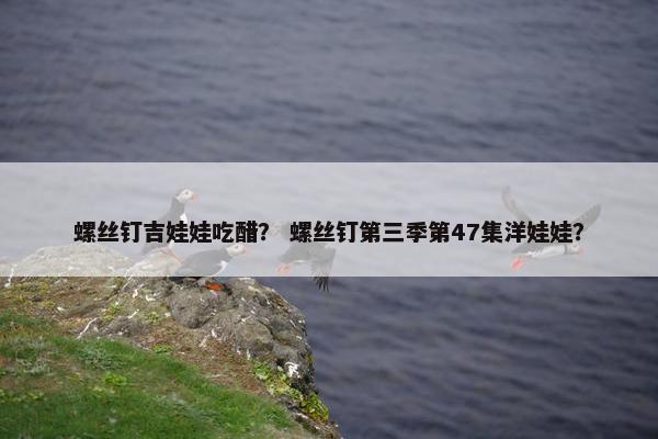 螺丝钉吉娃娃吃醋？ 螺丝钉第三季第47集洋娃娃？
