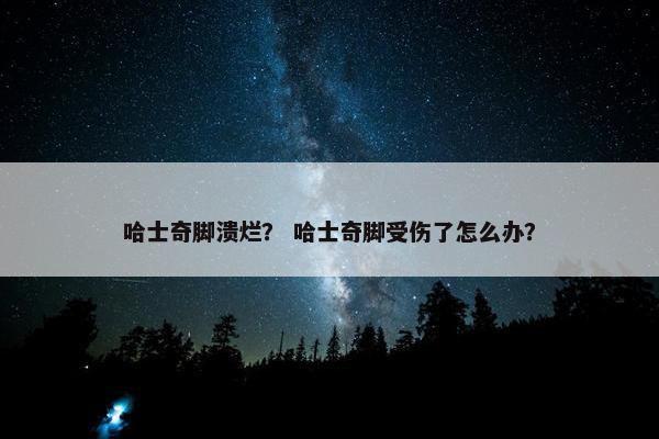 哈士奇脚溃烂？ 哈士奇脚受伤了怎么办？
