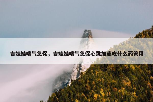 吉娃娃喘气急促，吉娃娃喘气急促心跳加速吃什么药管用