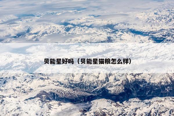 贝能星好吗（贝能星猫粮怎么样）