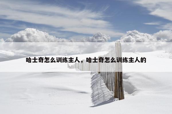 哈士奇怎么训练主人，哈士奇怎么训练主人的