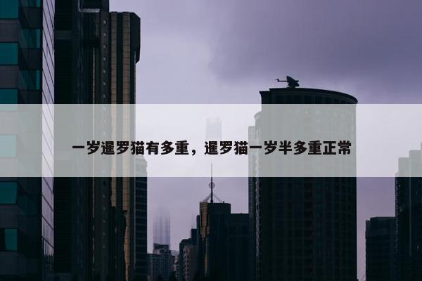 一岁暹罗猫有多重，暹罗猫一岁半多重正常