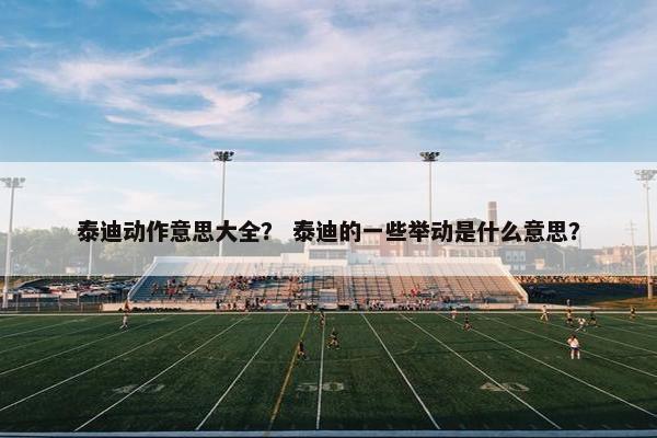 泰迪动作意思大全？ 泰迪的一些举动是什么意思？