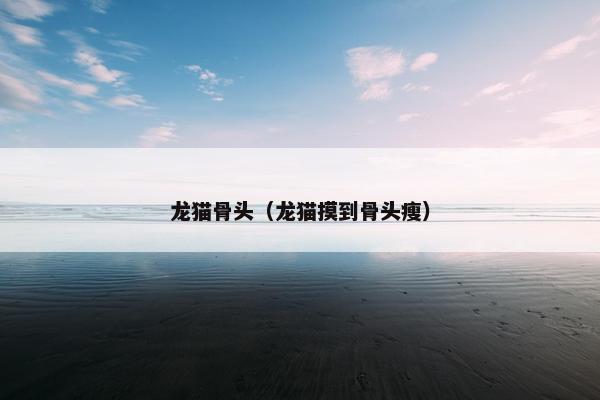龙猫骨头（龙猫摸到骨头瘦）