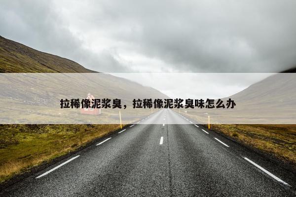 拉稀像泥浆臭，拉稀像泥浆臭味怎么办
