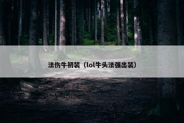 法伤牛初装（lol牛头法强出装）