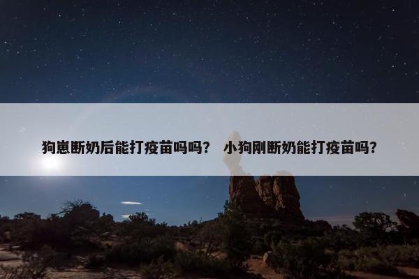 狗崽断奶后能打疫苗吗吗？ 小狗刚断奶能打疫苗吗？