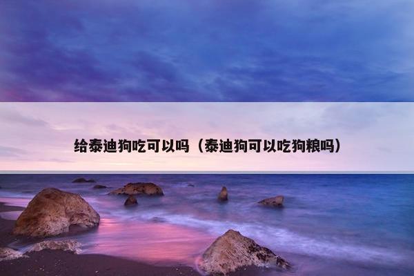 给泰迪狗吃可以吗（泰迪狗可以吃狗粮吗）