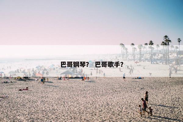巴哥钢琴？ 巴哥歌手？