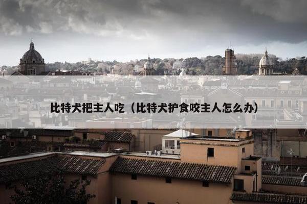 比特犬把主人吃（比特犬护食咬主人怎么办）