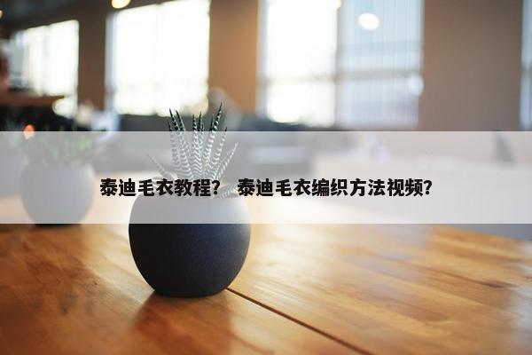 泰迪毛衣教程？ 泰迪毛衣编织方法视频？