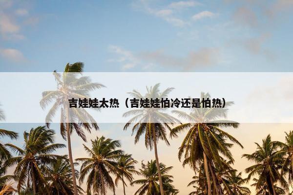 吉娃娃太热（吉娃娃怕冷还是怕热）