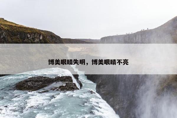 博美眼睛失明，博美眼睛不亮