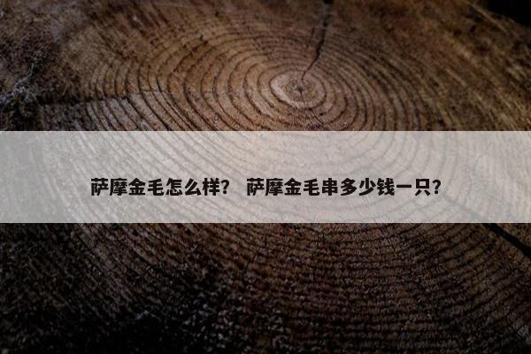 萨摩金毛怎么样？ 萨摩金毛串多少钱一只？
