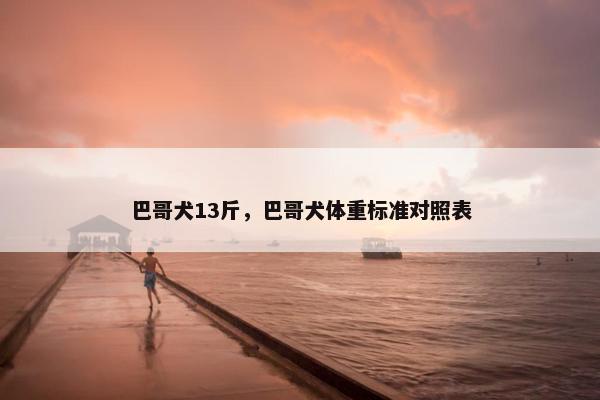 巴哥犬13斤，巴哥犬体重标准对照表