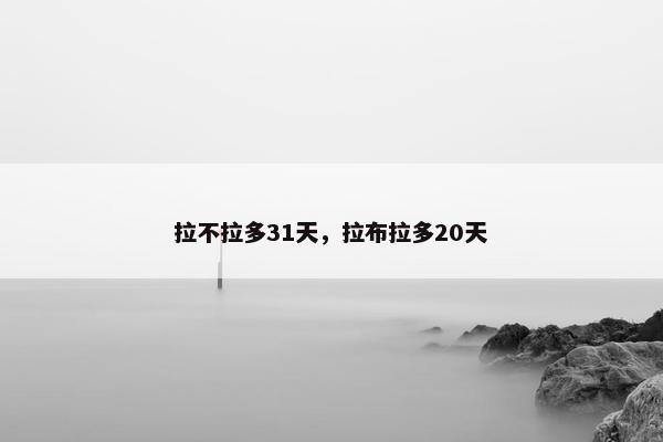 拉不拉多31天，拉布拉多20天