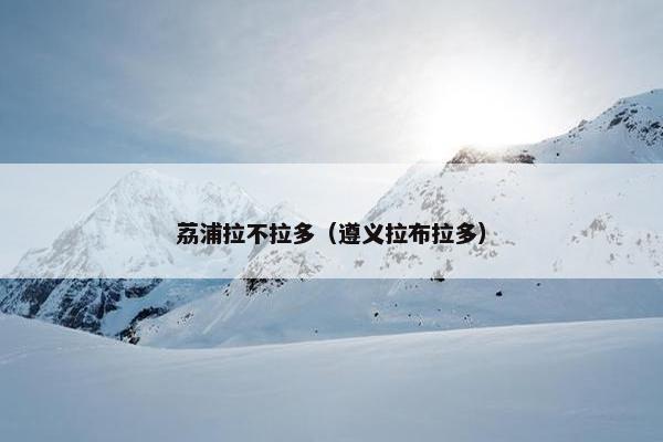 荔浦拉不拉多（遵义拉布拉多）