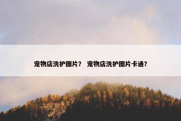 宠物店洗护图片？ 宠物店洗护图片卡通？