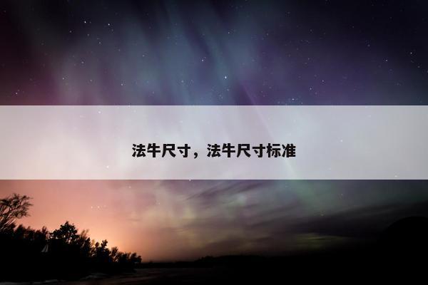 法牛尺寸，法牛尺寸标准