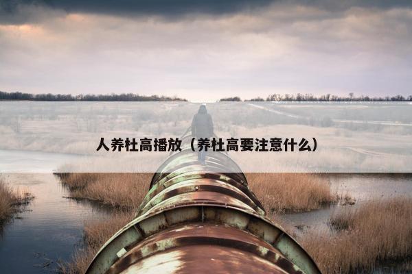 人养杜高播放（养杜高要注意什么）