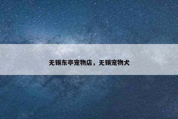 无锡东亭宠物店，无锡宠物犬