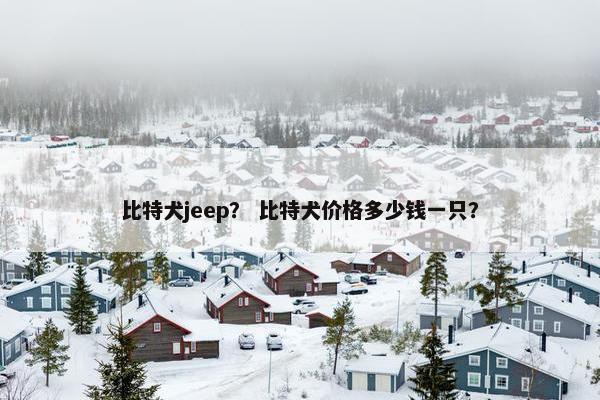 比特犬jeep？ 比特犬价格多少钱一只？