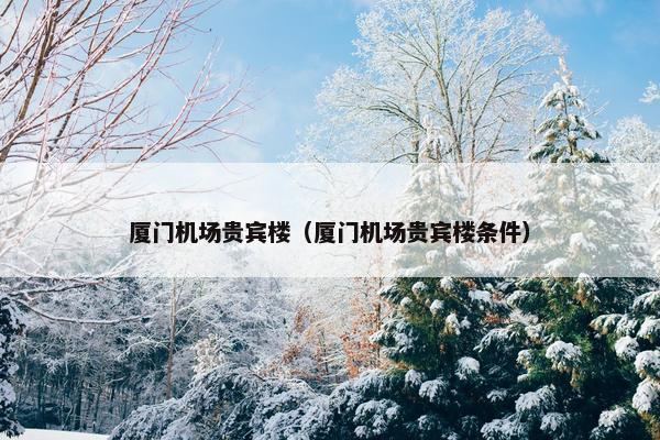 厦门机场贵宾楼（厦门机场贵宾楼条件）