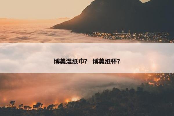 博美湿纸巾？ 博美纸杯？