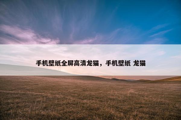 手机壁纸全屏高清龙猫，手机壁纸 龙猫