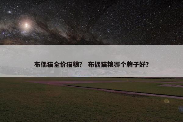 布偶猫全价猫粮？ 布偶猫粮哪个牌子好？