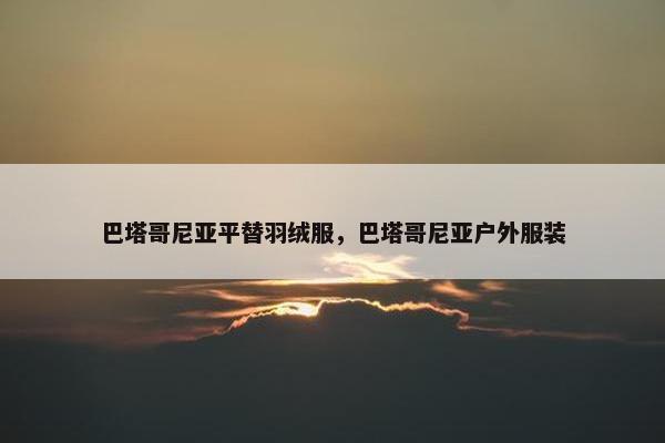 巴塔哥尼亚平替羽绒服，巴塔哥尼亚户外服装