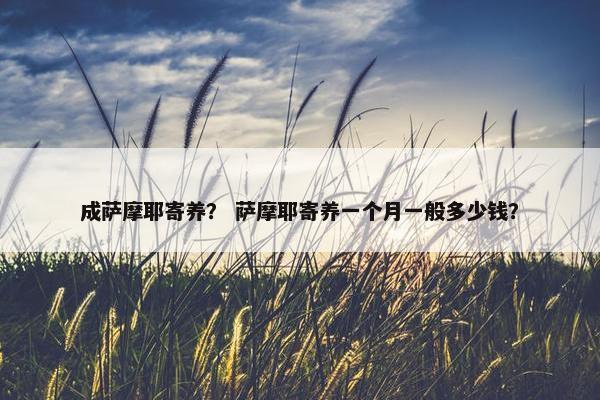 成萨摩耶寄养？ 萨摩耶寄养一个月一般多少钱？