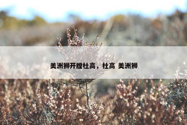 美洲狮开膛杜高，杜高 美洲狮