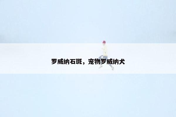 罗威纳石斑，宠物罗威纳犬