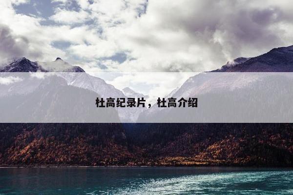 杜高纪录片，杜高介绍