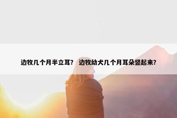 边牧几个月半立耳？ 边牧幼犬几个月耳朵竖起来？