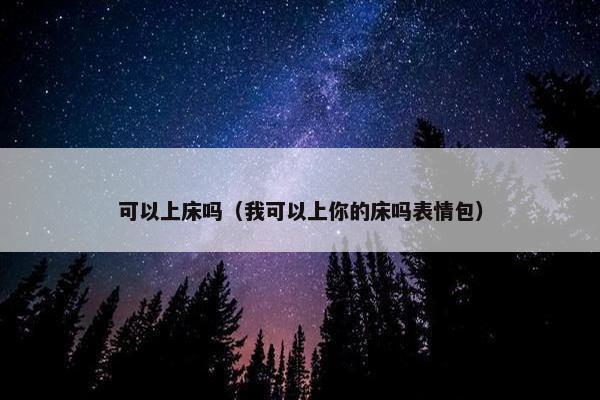 可以上床吗（我可以上你的床吗表情包）