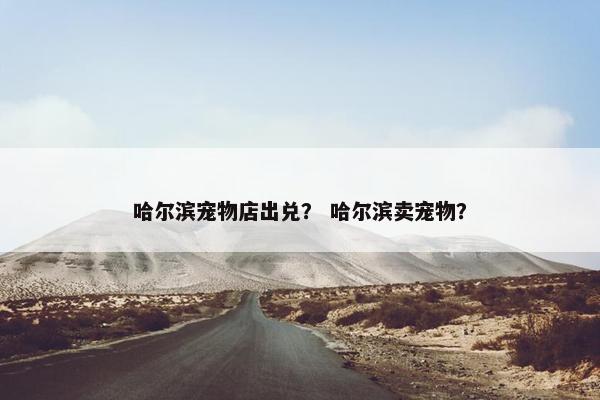 哈尔滨宠物店出兑？ 哈尔滨卖宠物？