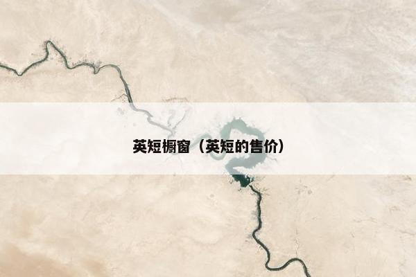 英短橱窗（英短的售价）