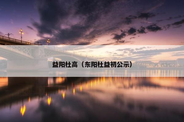 益阳杜高(东阳杜益初公示)