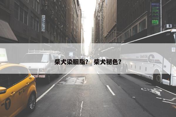 柴犬染胭脂？ 柴犬褪色？