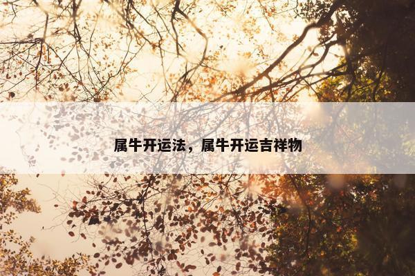 属牛开运法,属牛开运吉祥物 属牛开运法,属牛开运吉祥物