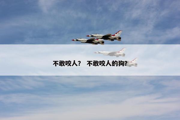 不敢咬人？ 不敢咬人的狗？