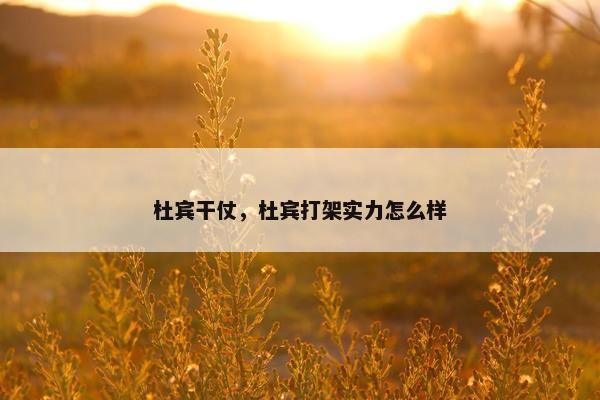 杜宾干仗，杜宾打架实力怎么样