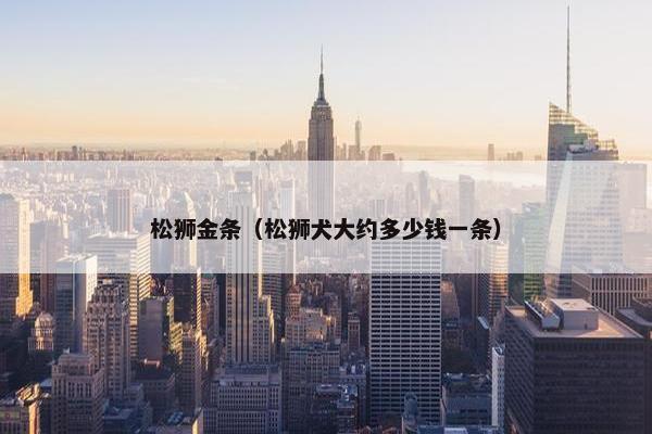 松狮金条（松狮犬大约多少钱一条）