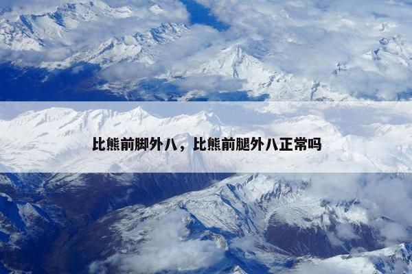 比熊前脚外八，比熊前腿外八正常吗