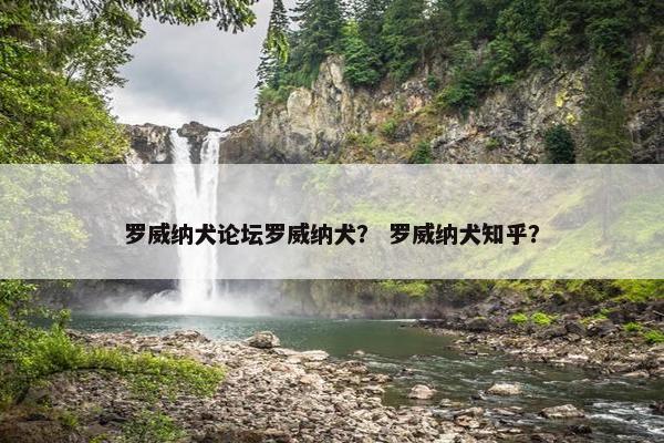 罗威纳犬论坛罗威纳犬？ 罗威纳犬知乎？